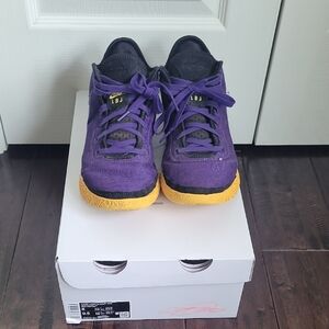 Nike Zoom LEBRON Used Purple and Yellow Sneakers